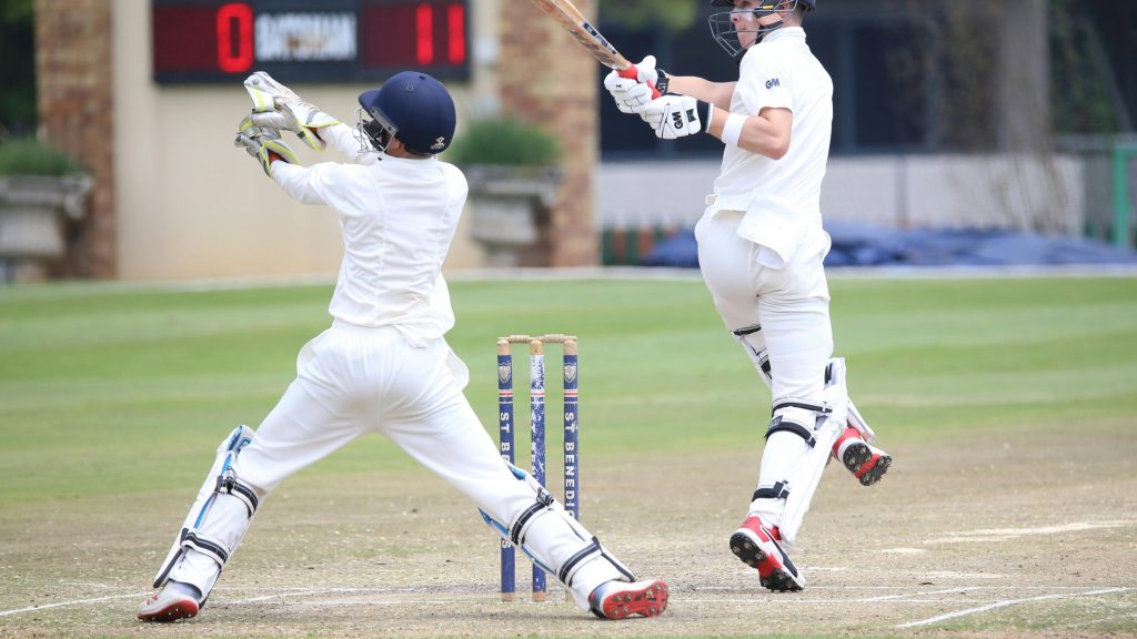 Mitchell Owen hitting a six in his debut T20I