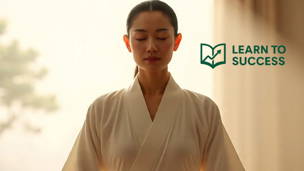Safalta ka Sutra Haru Person meditating with positive mindset